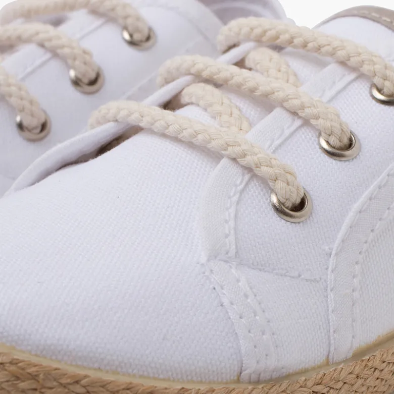 Zapatillas lona cordones tipo alpargata