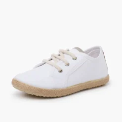 Zapatillas lona cordones tipo alpargata