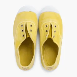 Zapatillas Lona Efecto Desgastado Sin Cordones