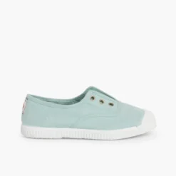 Zapatillas Lona Punta Goma Sin Cordones