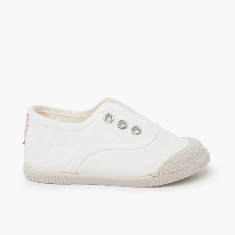 Zapatillas lona sin cordones barefoot