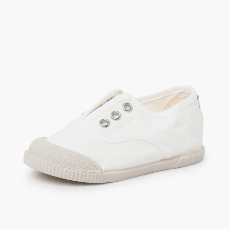 Zapatillas lona sin cordones barefoot