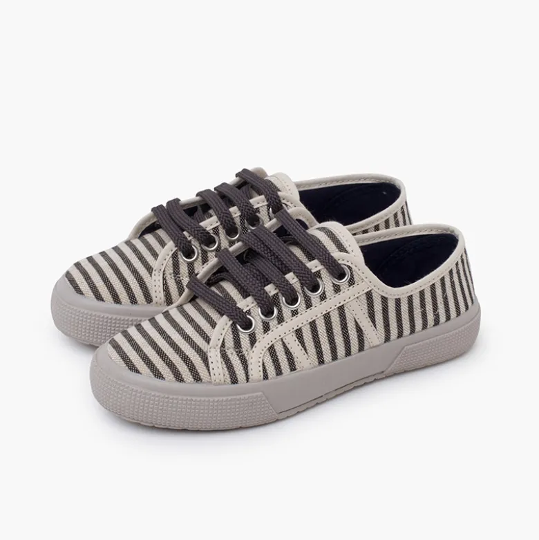 Zapatillas rayas suela ancha