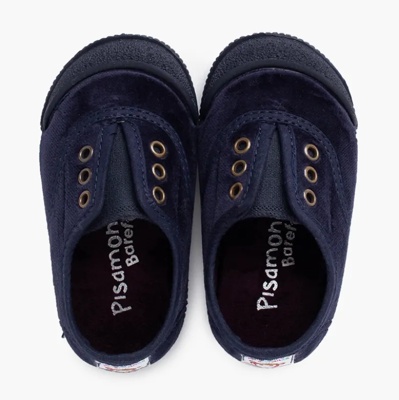 Zapatillas terciopelo barefoot sin cordones