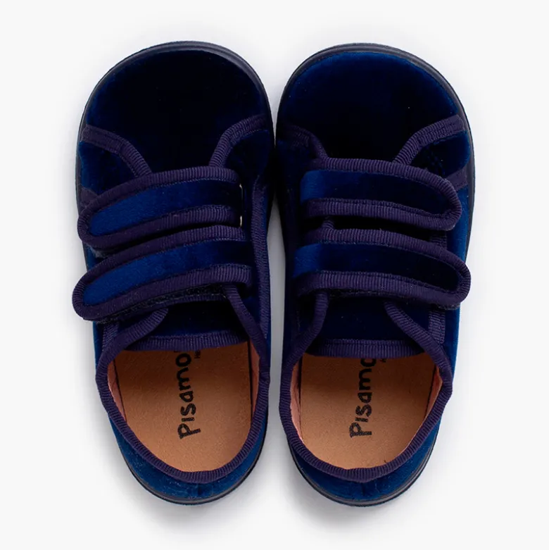 Zapatillas terciopelo barefoot doble tira adherente