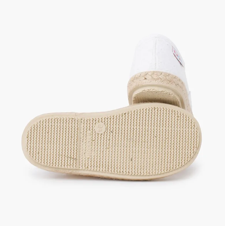 Zapatillas Tipo Alpargatas Tela Bordado Suizo