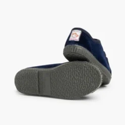 Zapatilla terciopelo con cordones