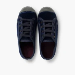 Zapatilla terciopelo con cordones
