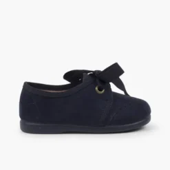 Zapatito niños tipo blucher con lazo y picados