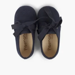 Zapatito niños tipo blucher con lazo y picados