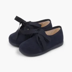 Zapatito niños tipo blucher con lazo y picados