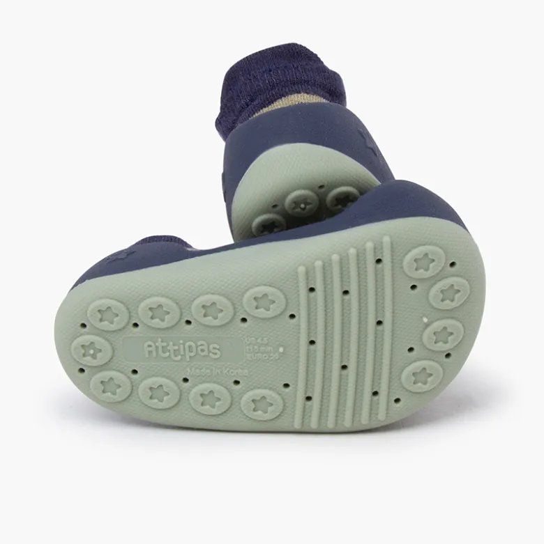 Zapatos bebé puntera redondeada rayas Erizo