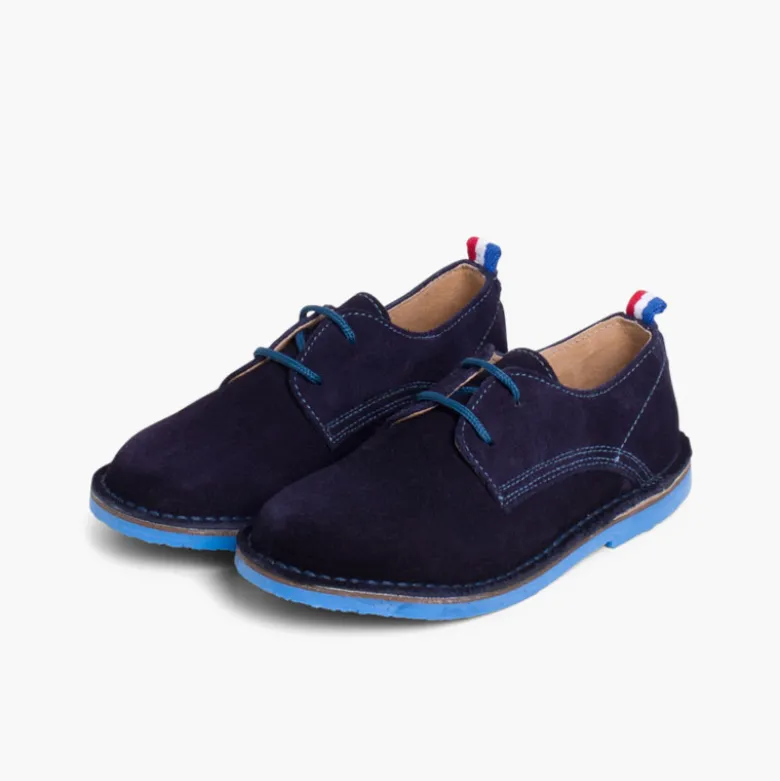 Zapatos Blucher Serraje Suela y Cordones Colores