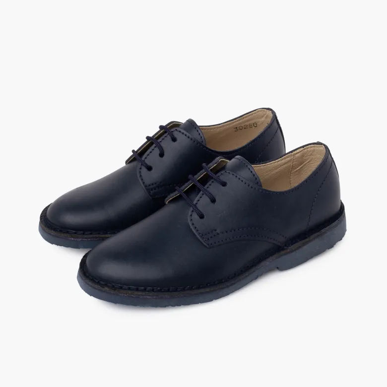 Zapatos blucher vestir piel niños