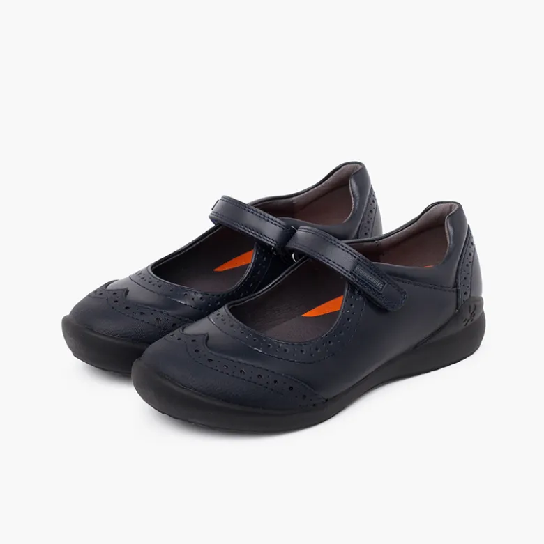 Zapatos colegiales Biomecanics Niña con picado