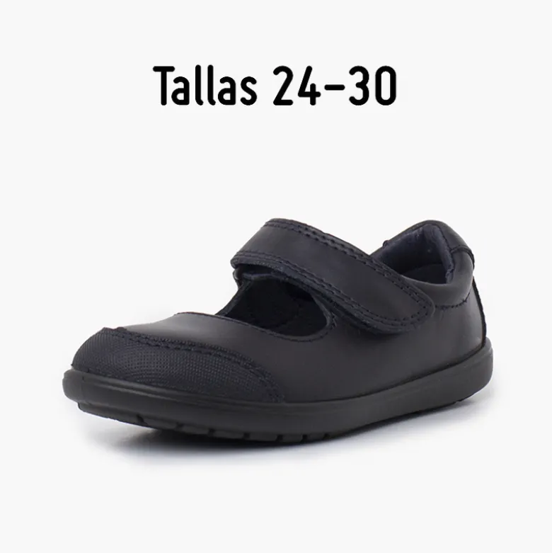 Zapatos Colegiales Lavables Niña Merceditas Puntera Reforzada