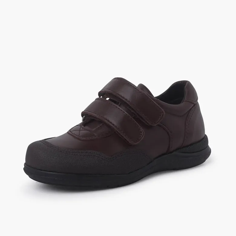 Zapatos Colegiales Puntera Reforzada Doble Cierre