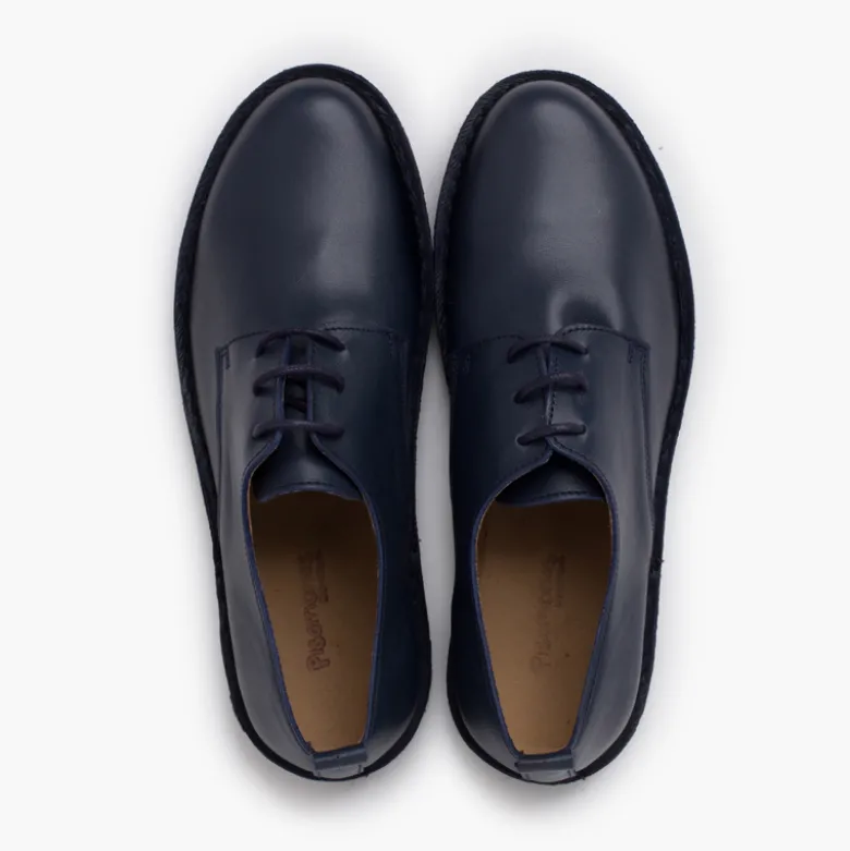 Zapatos niño blucher piel cordones