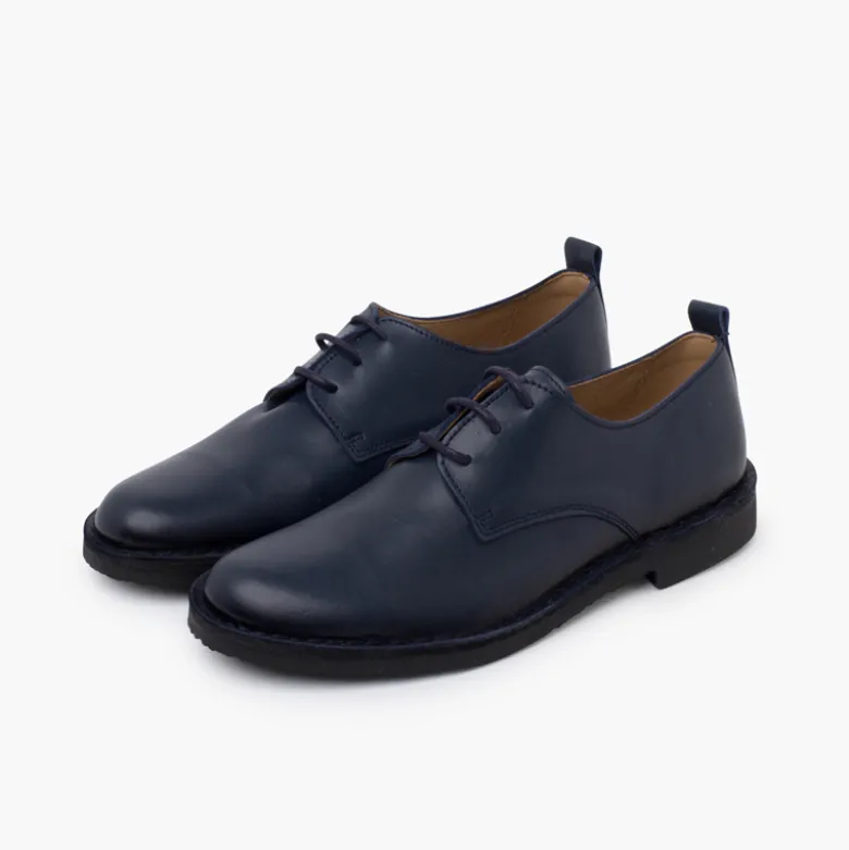 Zapatos niño blucher piel cordones